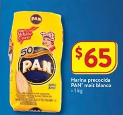 Oferta de Harina Precocida Pan' Maiz Blanco por $65 en Walmart