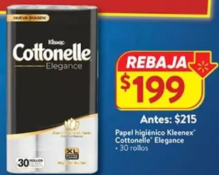 Oferta de Cottonelle - Papel Higiénico  Elegance por $199 en Walmart