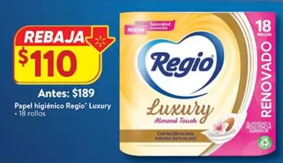 Oferta de Regio - Papel Higienico por $110 en Walmart