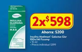 Oferta de Medimart - Insulina Gealacts Glar 100μμl/ml por $598 en Walmart