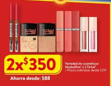 Oferta de Maybelline - Variedad De Cosméticos  O L'oreal en Walmart