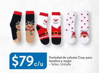 Oferta de Variedad De Calceta Cozy Para Hombre Y Mujer por $79 en Walmart