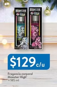 Oferta de Monster High - Fragancia Corporal por $129 en Walmart