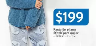 Oferta de Pantalón Pijama Stitch Para Mujer por $199 en Walmart