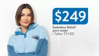 Oferta de Sudadera Stitch Para Mujer por $249 en Walmart