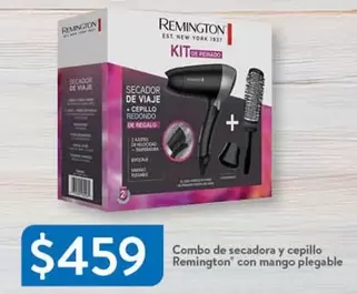 Oferta de Remington - Combo De Secadora Y Cepillo Con Mango Plegable por $459 en Walmart