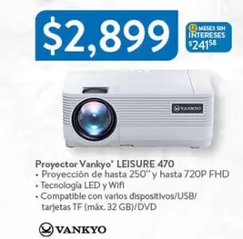 Oferta de Led - Proyector Vankyo® LeISURE 470 por $2899 en Walmart