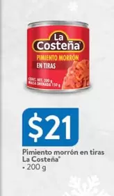 Oferta de La Costeña - Pimiento Morrón En Tiras por $21 en Walmart