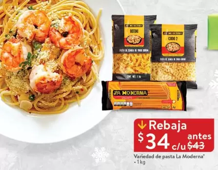 Oferta de La Moderna - Variedad De Pasta por $34 en Walmart