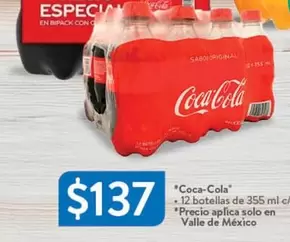 Oferta de Solo - 12 Botellas De 355 Ml C/ Precio Aplica  En Valle De México por $137 en Walmart