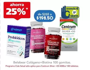 Oferta de Belabear - Colágeno+Biotina por $198.5 en Farmacia San Pablo