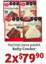 Oferta de Betty Crocker - Harinas para pastel por $79.9 en Soriana Híper