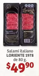 Oferta de Salami Italiano por $49.9 en Soriana Híper