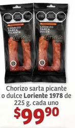 Oferta de Chorizo Sarta Picante O Dulce por $99.9 en Soriana Híper