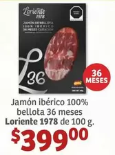 Oferta de Bellota - Jamón Ibérico 100%  36 Meses por $399 en Soriana Híper