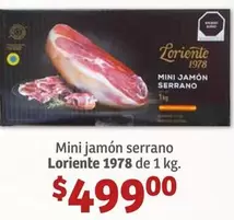 Oferta de Serrano - Mini Jamón por $499 en Soriana Híper