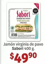 Oferta de Sabori - Jamon Virginia De Pavo por $49.9 en Soriana Híper