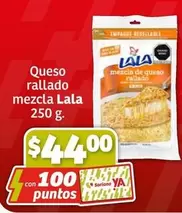 Oferta de Lala - Queso Rallado Mezcla por $44 en Soriana Híper