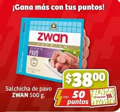 Oferta de Zwan - Salchicha De Pavo por $38 en Soriana Híper