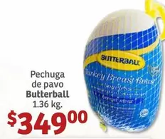 Oferta de Butterball - Pechuga De Pavo por $349 en Soriana Híper