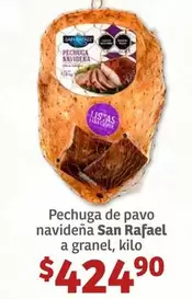 Oferta de San Rafael - Pechuga De Pavo Navideña por $424.9 en Soriana Híper