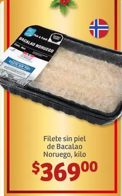 Oferta de Filete Sin Piel De Bacalao Noruego por $369 en Soriana Híper