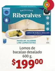 Oferta de Extra - Lomos De Bacalao Desalado por $199 en Soriana Híper