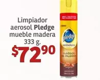 Oferta de Pledge - Limpiador Aerosol Mueble Madera por $72.9 en Soriana Híper