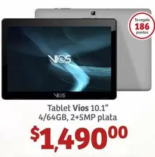 Oferta de Vios - Tablet 10.1- 4/64gb, 2+5mp Plata por $1490 en Soriana Híper