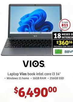 Oferta de Vios - Laptop  Book Intel Core I3 14" por $6490 en Soriana Híper