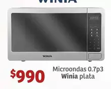 Oferta de Microondas 0.7p3 Winia Plata por $990 en Soriana Híper