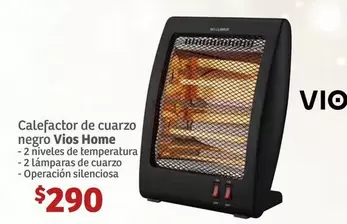 Oferta de Cuarzo - Calefactor De  Negro por $290 en Soriana Híper