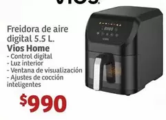 Oferta de AIRE - Freidora De Aire Digital 5.5 L por $990 en Soriana Híper