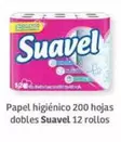 Oferta de Suavel - Papel Higiénico 200 Hojas Dobles  12 Rollos en Soriana Súper