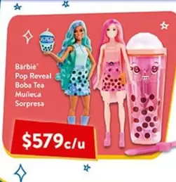 Oferta de Barbie - Pop Reveal Boba Tea Muñeca Sorpresa por $579 en Walmart