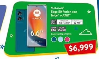 Oferta de Motorola - Edge 50 Fusion Con Telcet por $6999 en Walmart