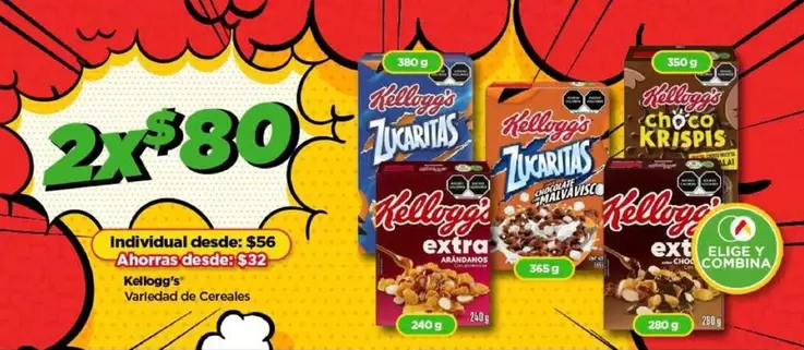 Oferta de Kellogg's - Individual De Cedeu S56 en Bodega Aurrera