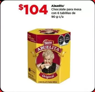 Oferta de Abuelita - Chocolate Para Mesa Con 6 Tabillas De por $104 en Bodega Aurrera