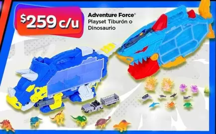 Oferta de Adventure Force Playset Tiburon O Dinosaurio por $259 en Bodega Aurrera