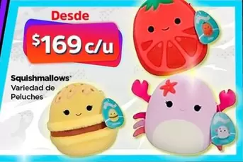 Oferta de Variedad De Peluches por $169 en Bodega Aurrera