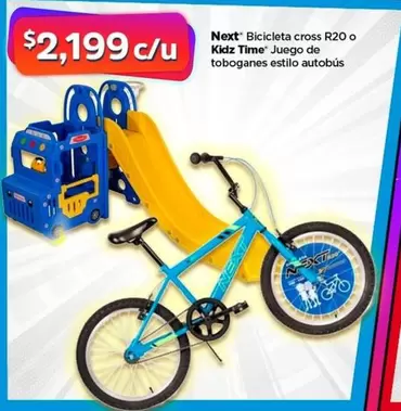 Oferta de NEXT - Bicicleta Cross R20 O Kidz Time por $2199 en Bodega Aurrera