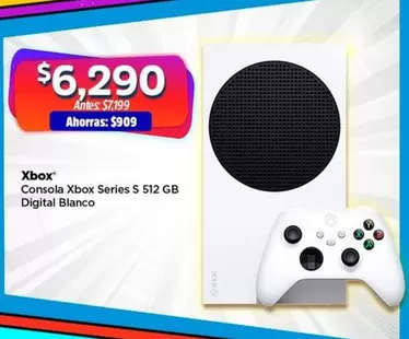 Oferta de Xbox -  Consola  Series S 512 GB Digital Blanco por $909 en Bodega Aurrera