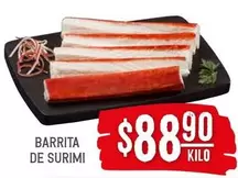 Oferta de Barrita De Surimi por $88.9 en Soriana Híper