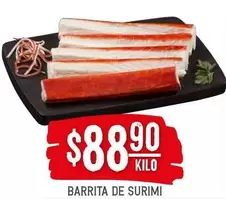 Oferta de Barrita De Surimi por $88.9 en Soriana Híper