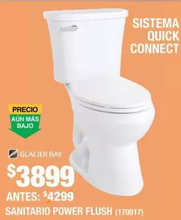 Oferta de Glacier Bay - Sanitario Power Flush por $3899 en The Home Depot