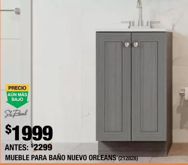 Oferta de St. Paul - Mueble Para Baño Nuevo Orleans por $1999 en The Home Depot