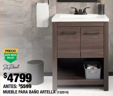 Oferta de St. Paul - Mueble Para Baño Artella por $4799 en The Home Depot