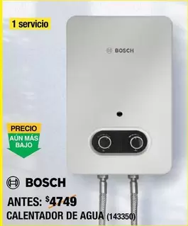 Oferta de Bosch - Calentador De Agua por $3699 en The Home Depot