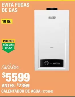 Oferta de Calorex - Calentador De Agua por $5599 en The Home Depot