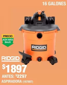 Oferta de Ridgid - Aspiradora por $1897 en The Home Depot